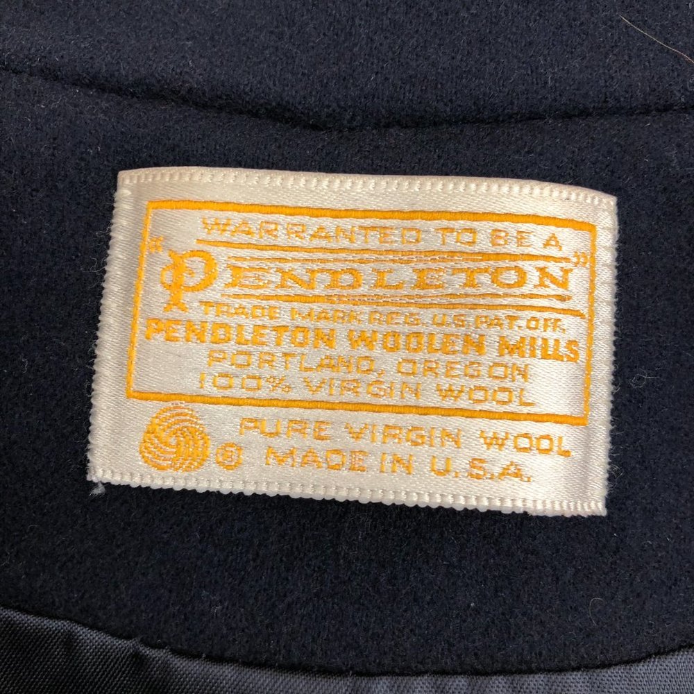 Pendleton Navy Blue Button Down Wool Jacket - image 4